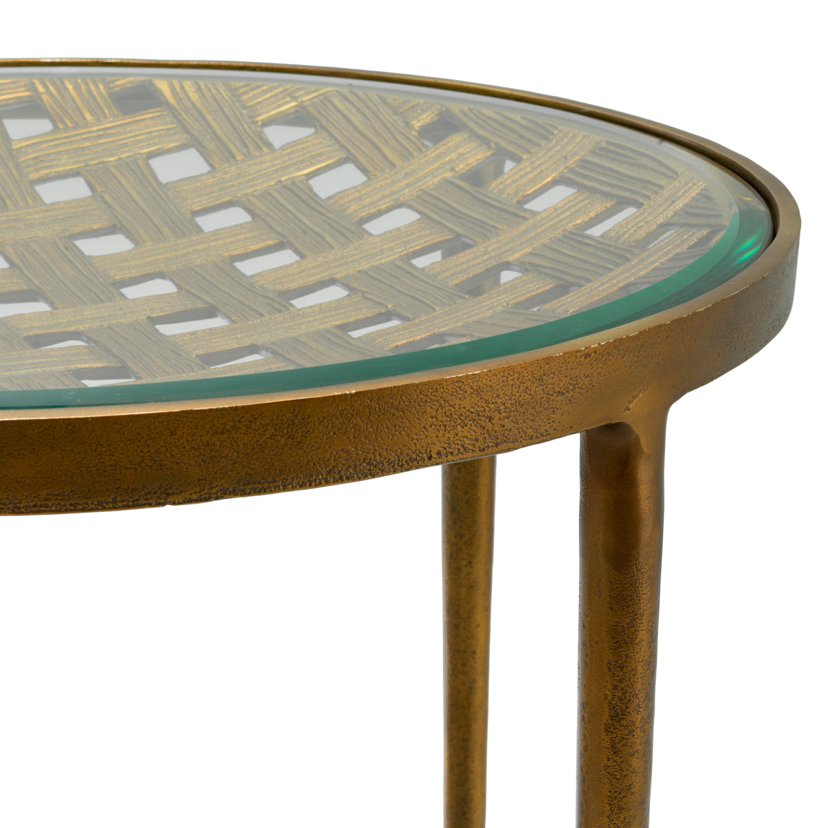 Woven Design Side Table Sorrento | Cabothousefurniture.com