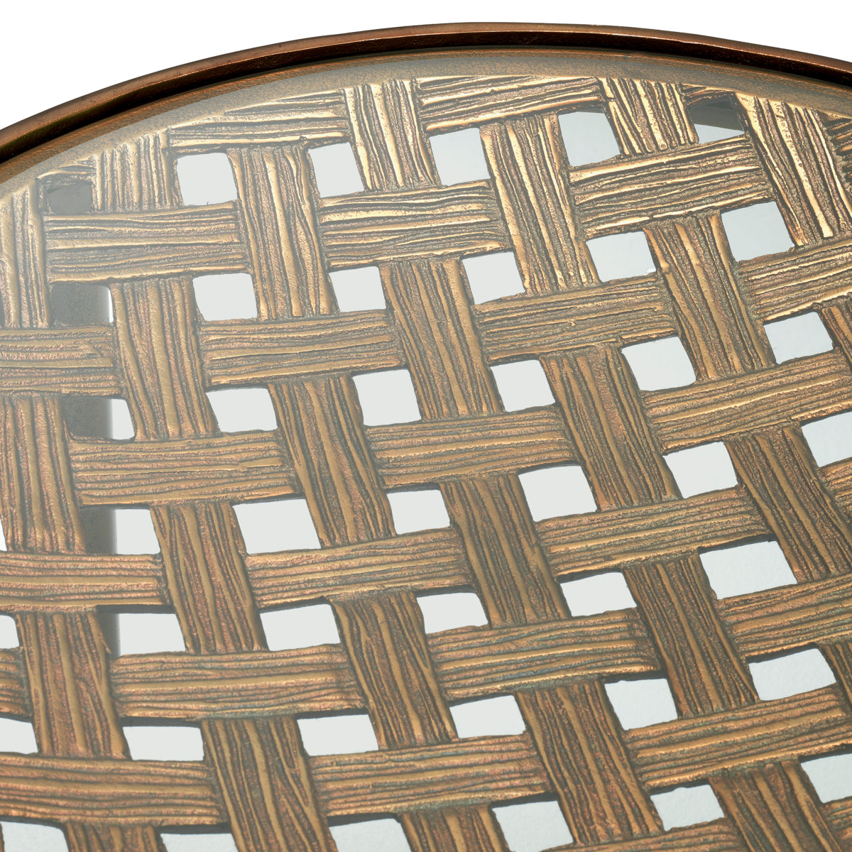 Woven Design Side Table Sorrento | Cabothousefurniture.com