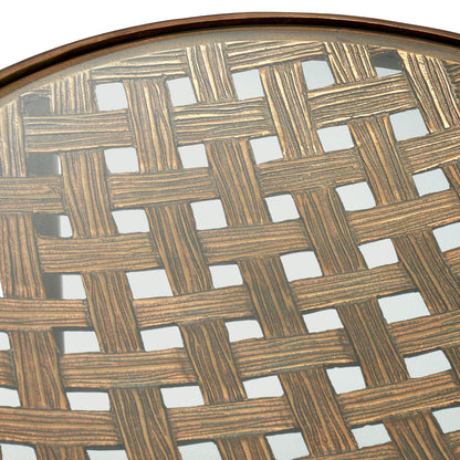 Woven Design Side Table Sorrento | Cabothousefurniture.com