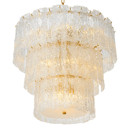 Glass Layered Chandelier Almeria | Cabothousefurniture.com