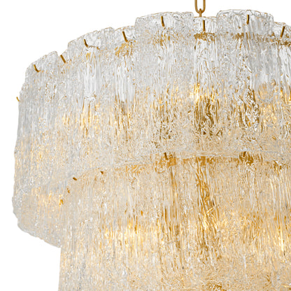 Glass Layered Chandelier Almeria | Cabothousefurniture.com