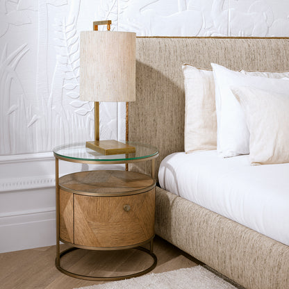 Linen Shade Table Lamp Volturno | Cabothousefurniture.com