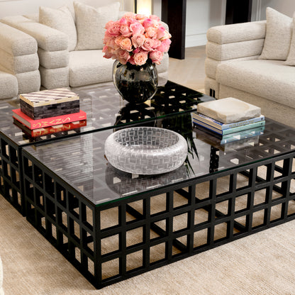 Black Framework Coffee Table Cubico | Cabothousefurniture.com