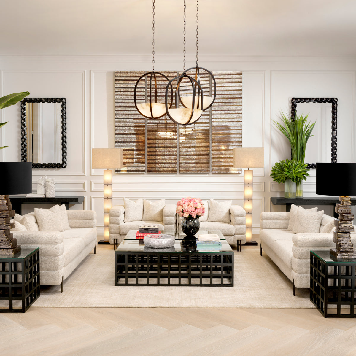 Black Framework Side Table Cubico | Cabothousefurniture.com