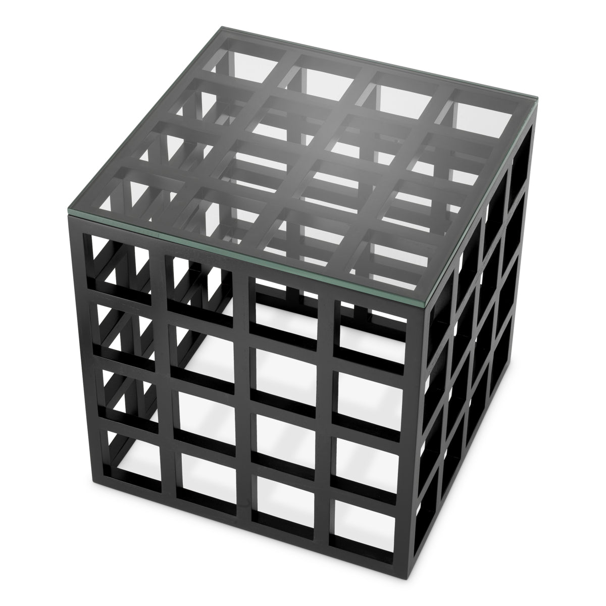 Black Framework Side Table Cubico | Cabothousefurniture.com