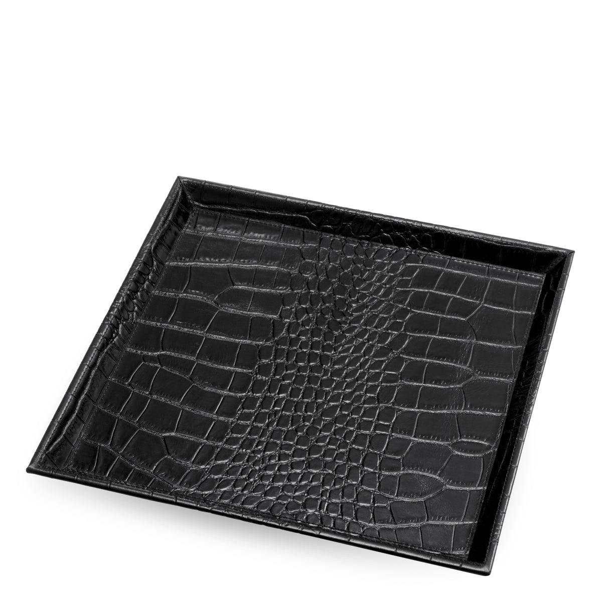 Croco Leather Trays (2) Scaleo | Cabothousefurniture.com