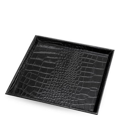 Croco Leather Trays (2) Scaleo | Cabothousefurniture.com
