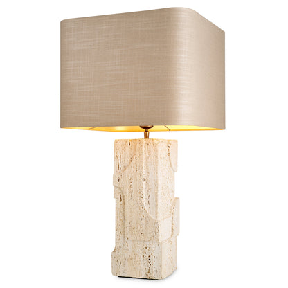 Travertine Table Lamp Mazzini | Cabothousefurniture.com