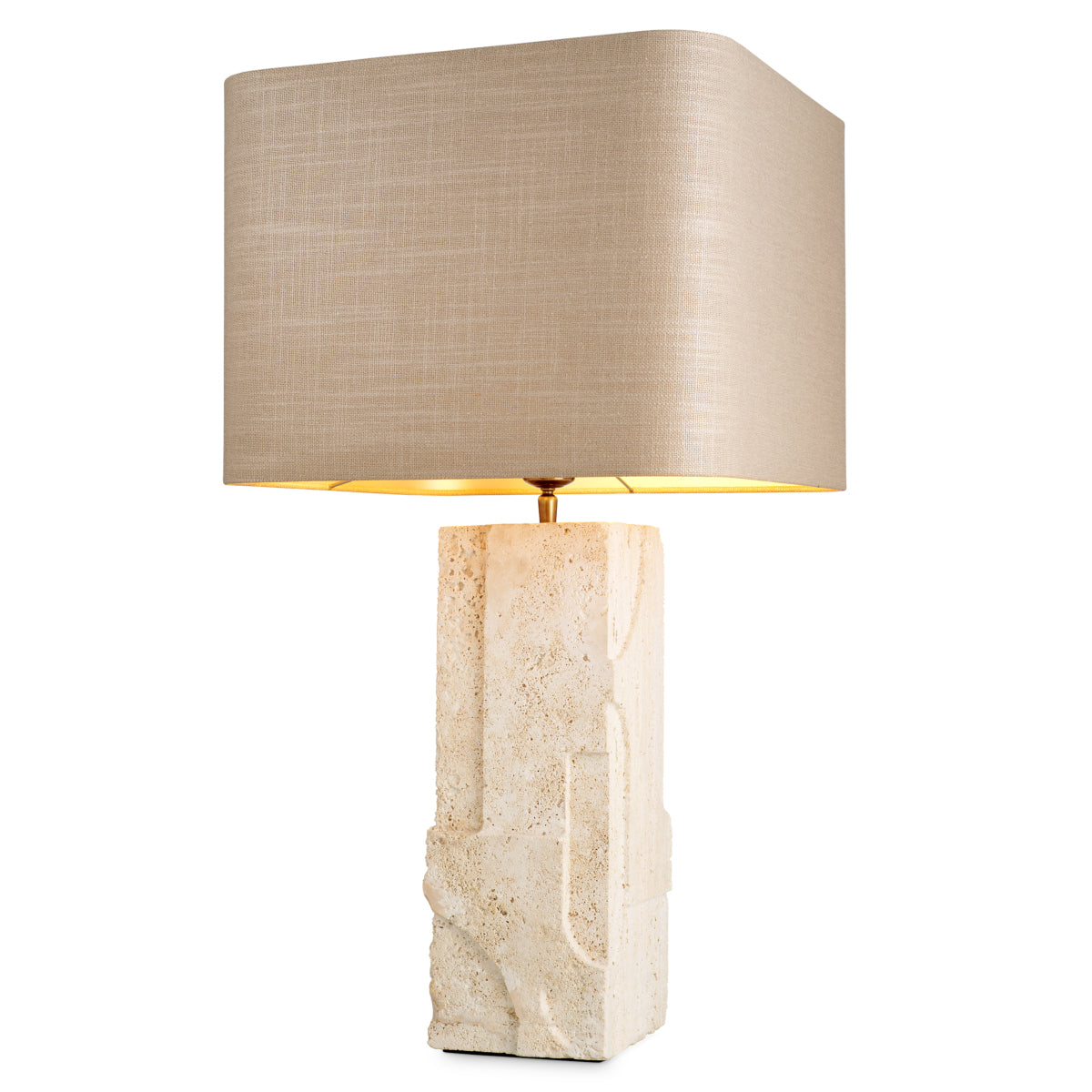Travertine Table Lamp Mazzini | Cabothousefurniture.com