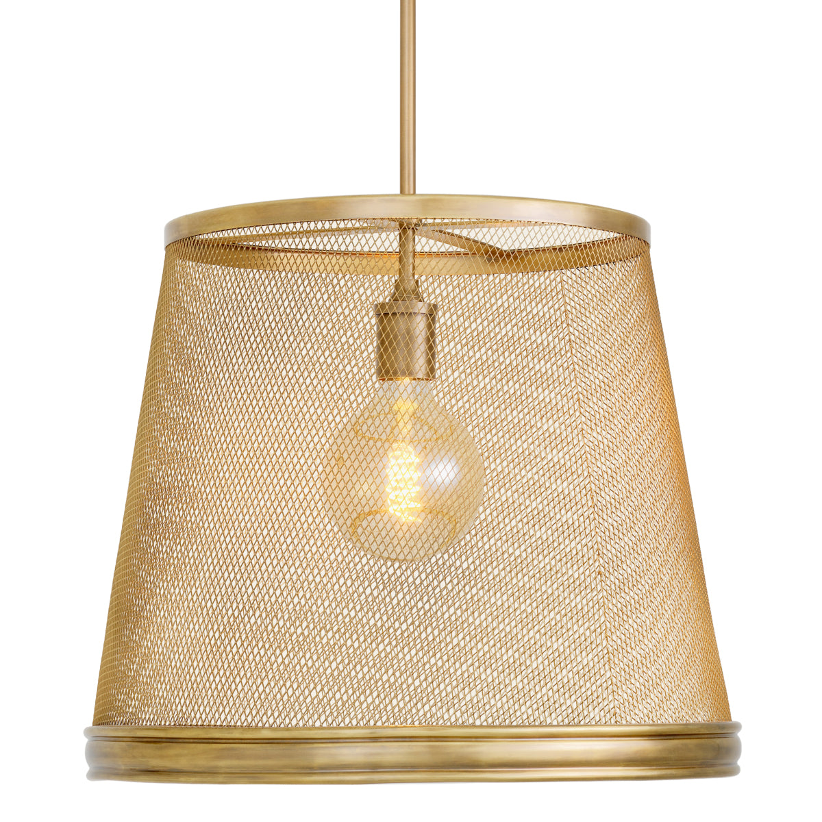 Brass Mesh Pendant Colindale | Cabothousefurniture.com