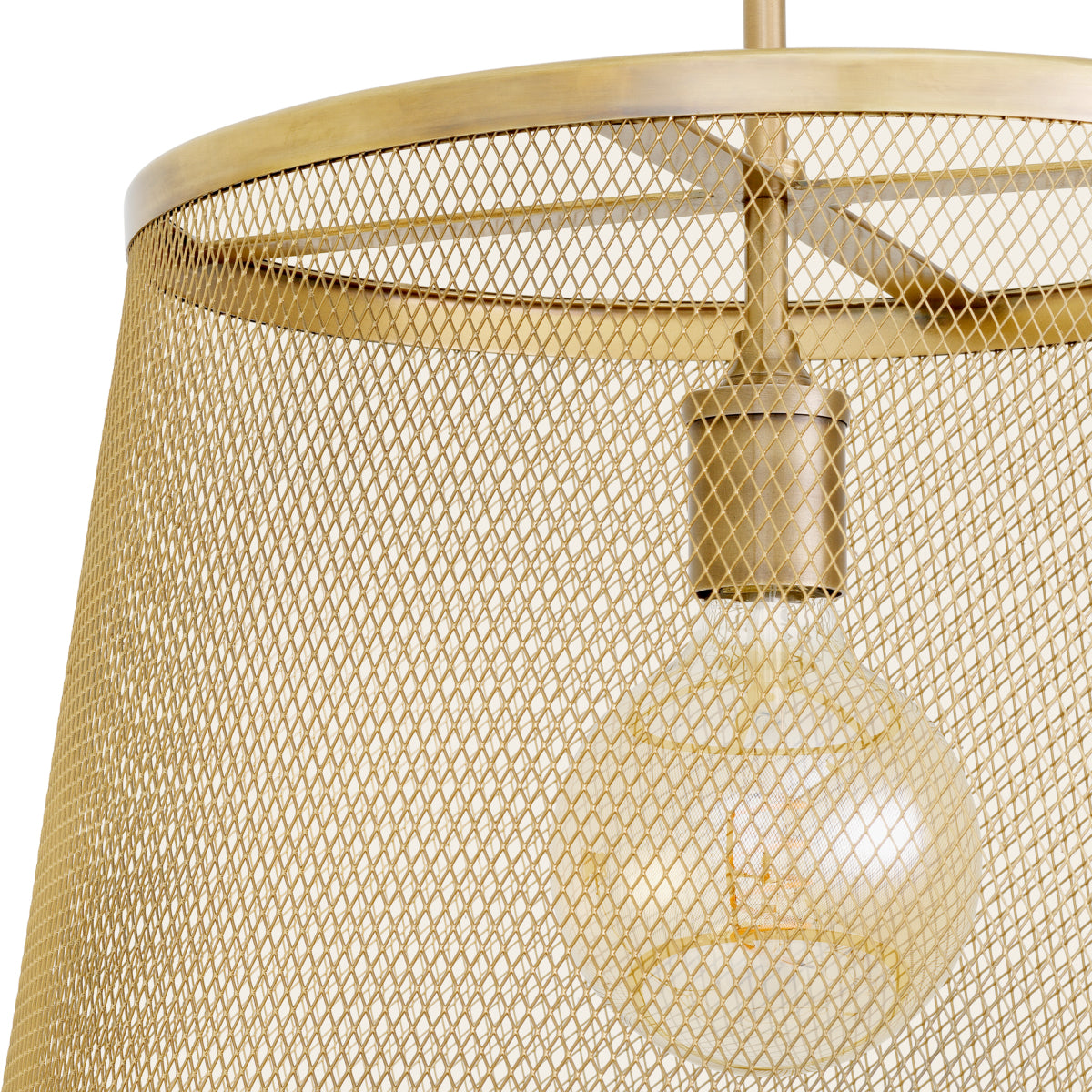 Brass Mesh Pendant Colindale | Cabothousefurniture.com