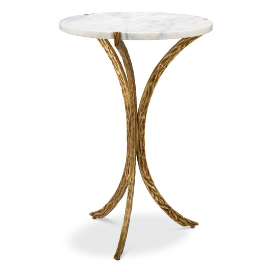 White Marble Side Table Emmeline | Cabothousefurniture.com