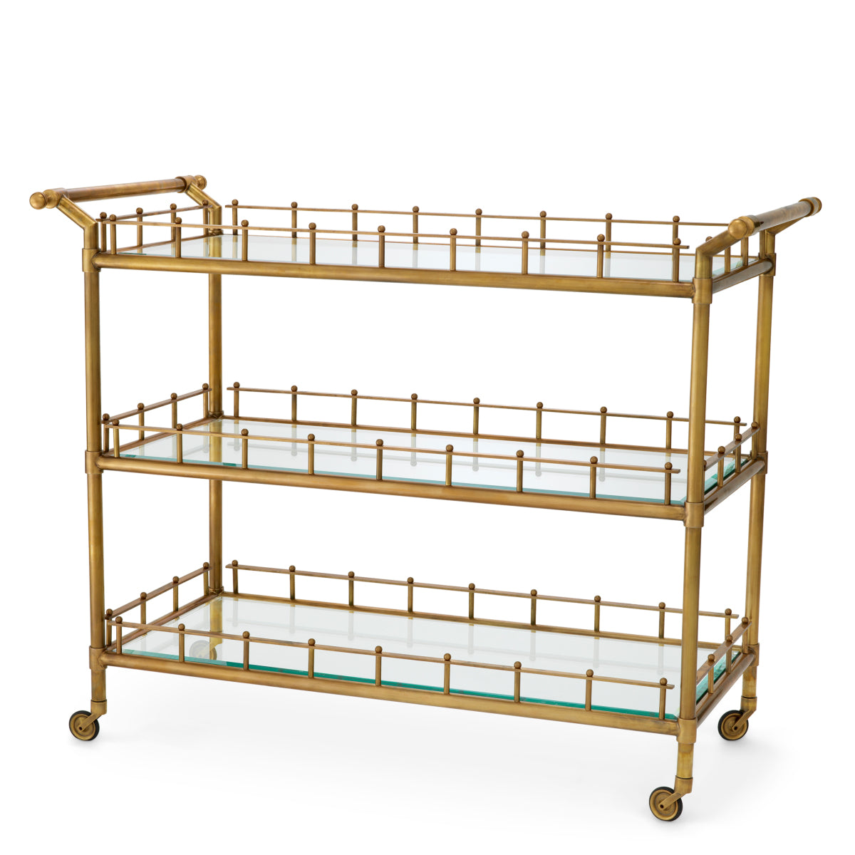Vintage Brass Trolley Scarlett | Cabothousefurniture.com