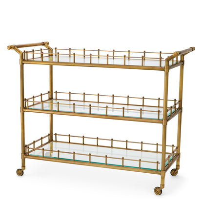 Vintage Brass Trolley Scarlett | Cabothousefurniture.com