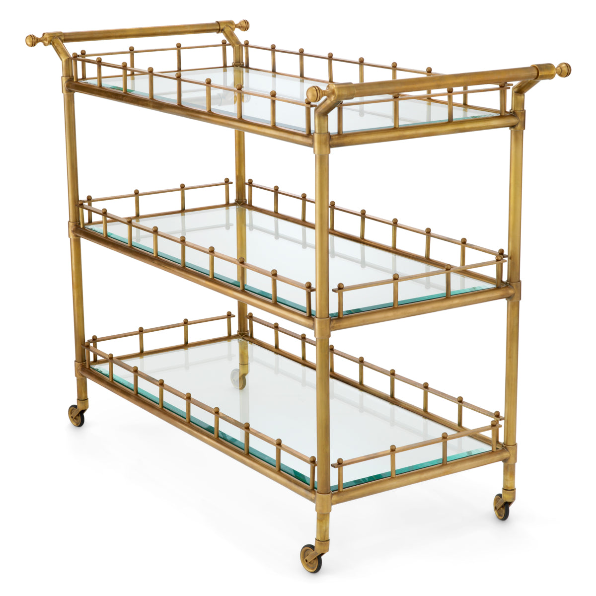 Vintage Brass Trolley Scarlett | Cabothousefurniture.com