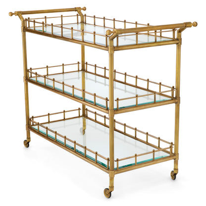Vintage Brass Trolley Scarlett | Cabothousefurniture.com
