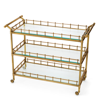 Vintage Brass Trolley Scarlett | Cabothousefurniture.com
