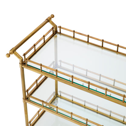 Vintage Brass Trolley Scarlett | Cabothousefurniture.com