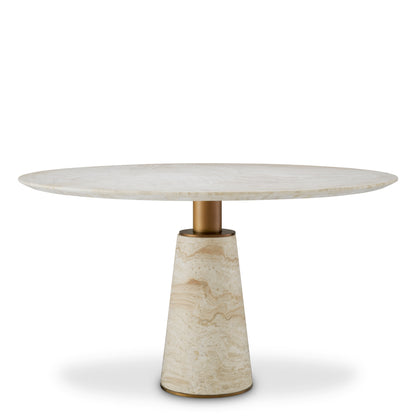 Travertine Dining Table Genova | Cabothousefurniture.com