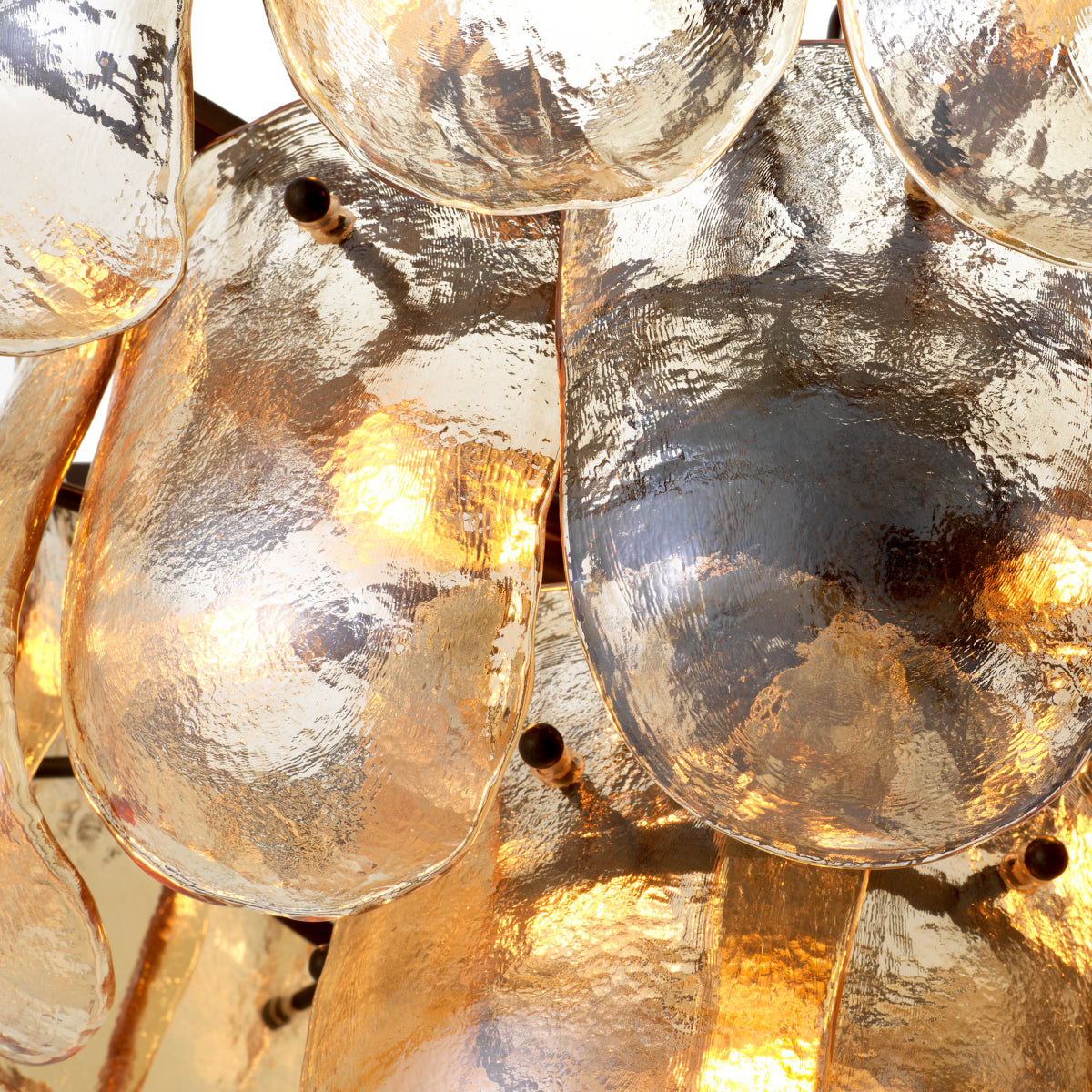 Thick Glass Metal Chandelier Gustave | Cabothousefurniture.com