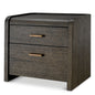 Oak 2-Drawer Nightstand Joane