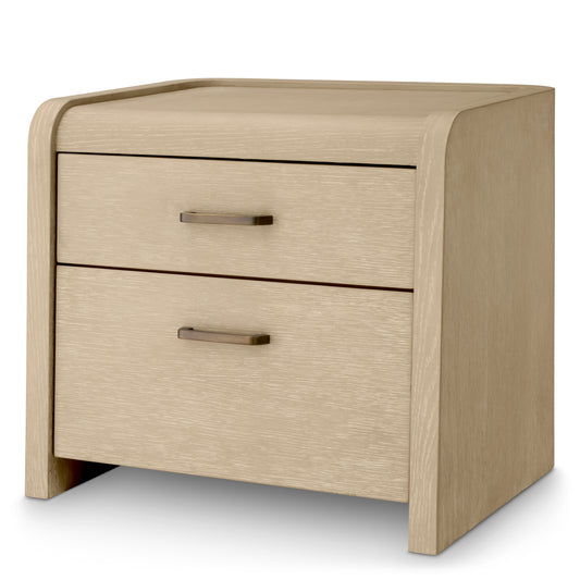 Oak 2-Drawer Nightstand Joane