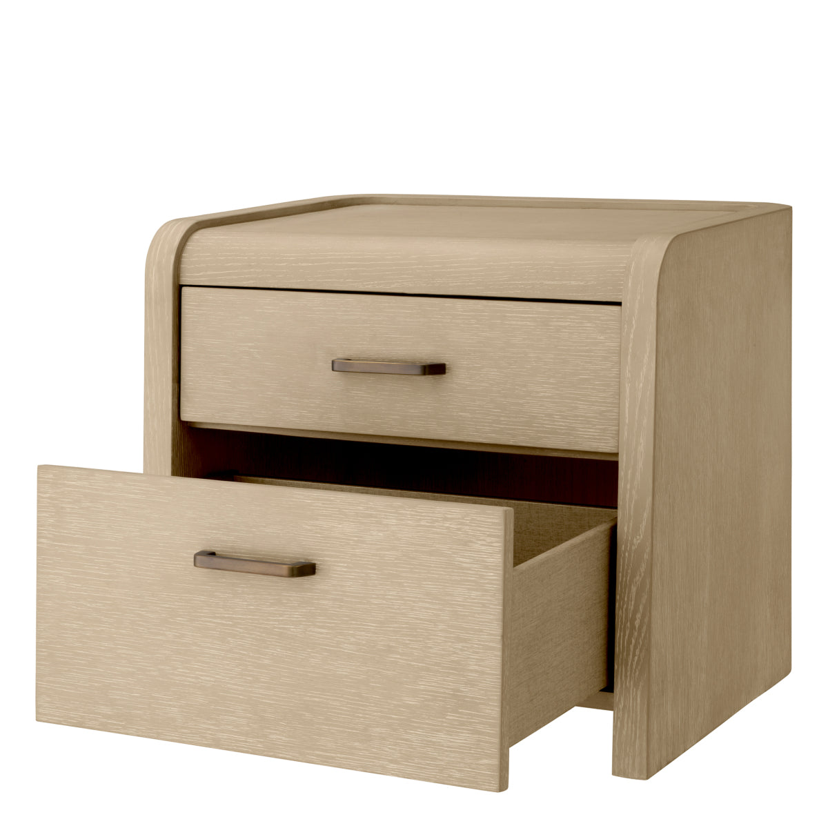 Oak 2-Drawer Nightstand Joane