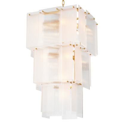 Frosted Glass Tiered Chandelier Giardano | Cabothousefurniture.com