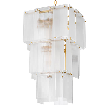 Frosted Glass Tiered Chandelier Giardano | Cabothousefurniture.com