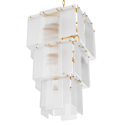 Frosted Glass Tiered Chandelier Giardano | Cabothousefurniture.com