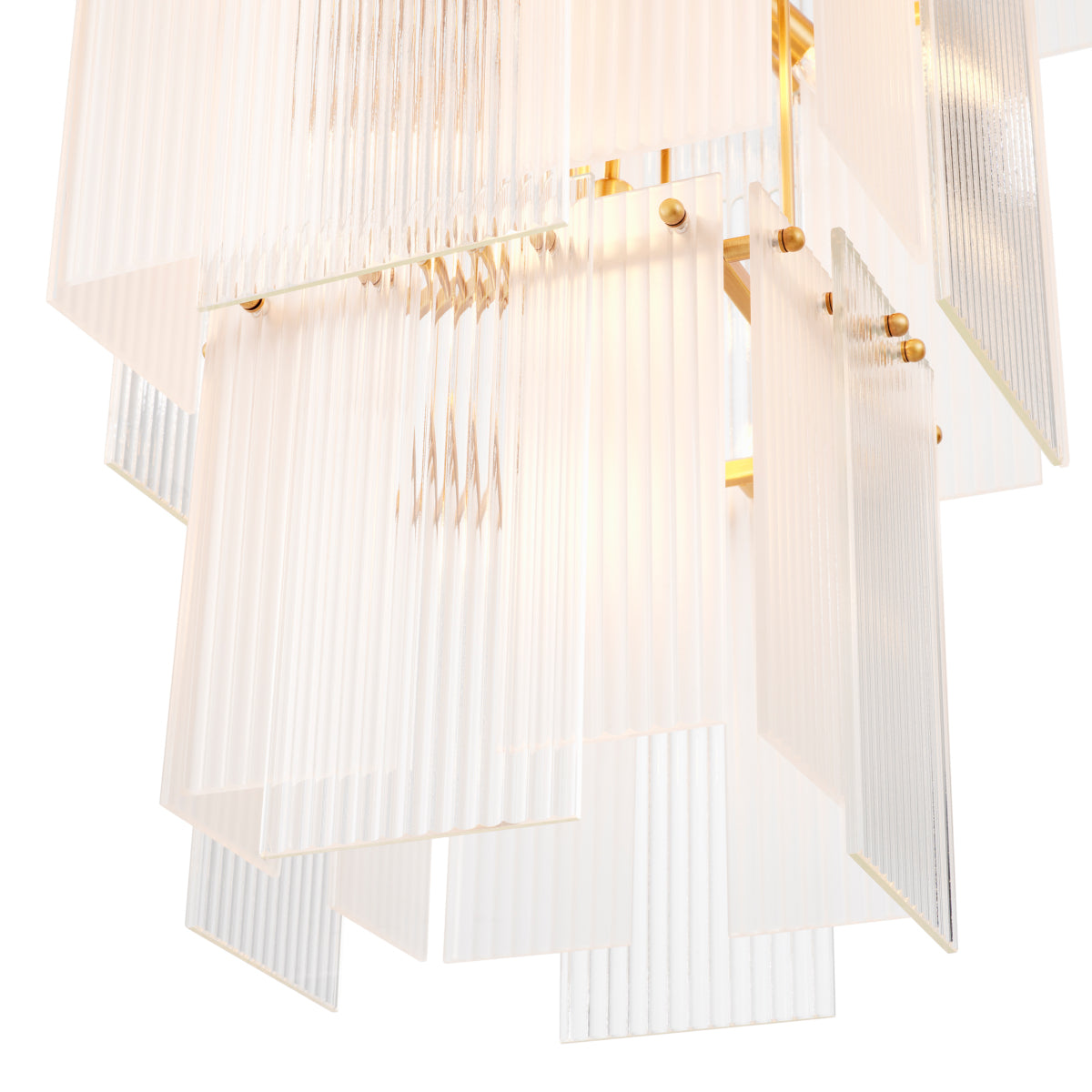 Frosted Glass Tiered Chandelier Giardano | Cabothousefurniture.com