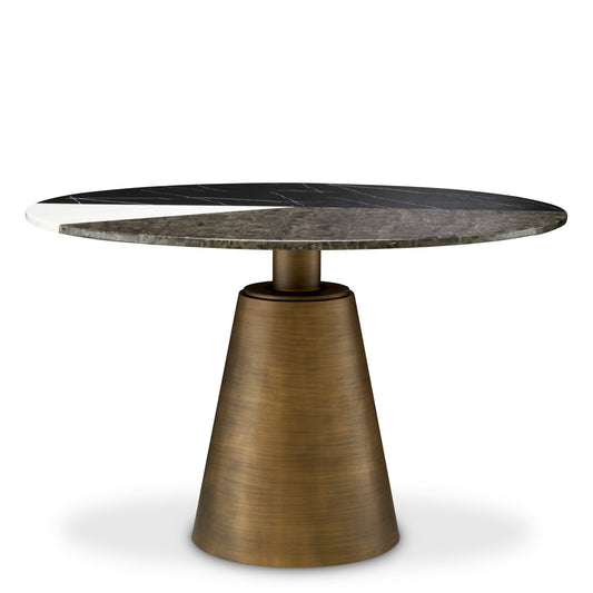 Copper Base Dining Table Tricolori | Cabothousefurniture.com