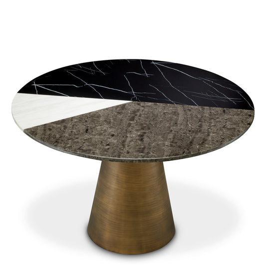 Copper Base Dining Table Tricolori | Cabothousefurniture.com