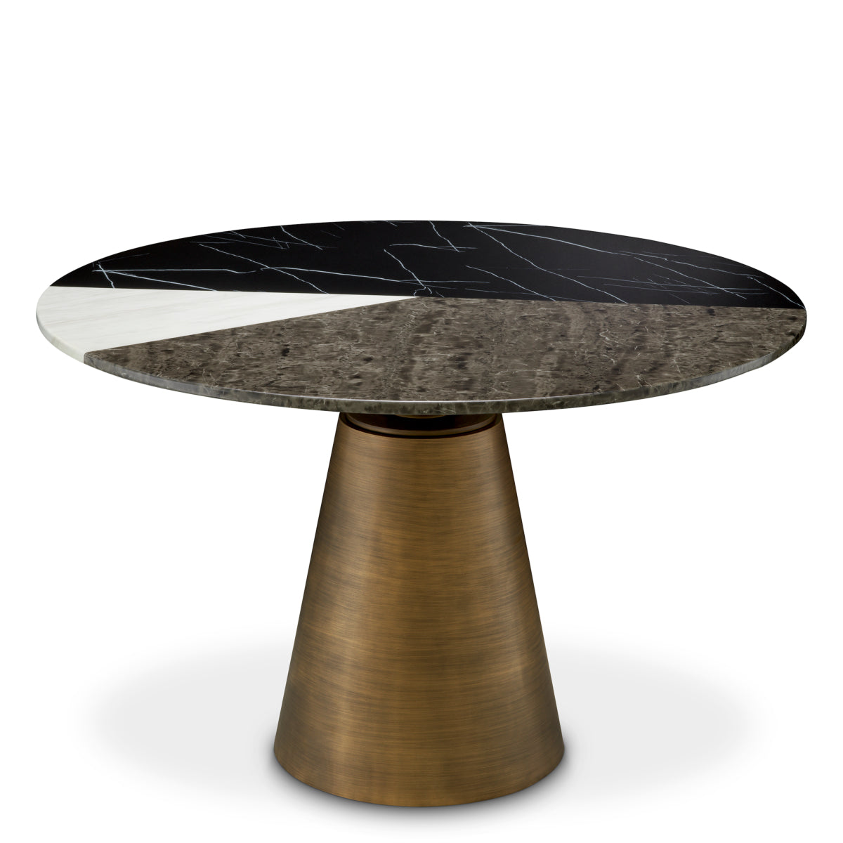 Copper Base Dining Table Tricolori | Cabothousefurniture.com