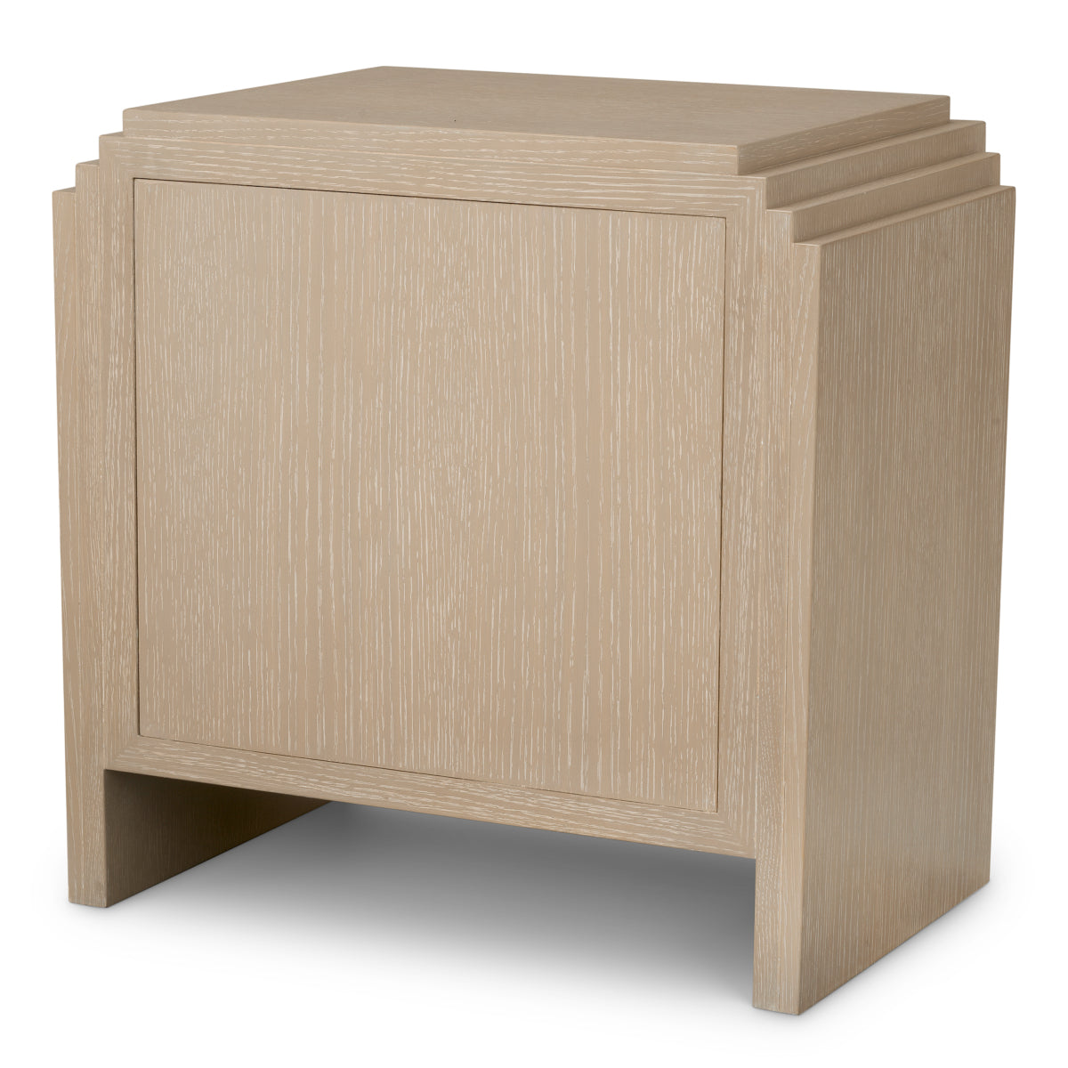 Oak Wooden Nightstand ArtDeco