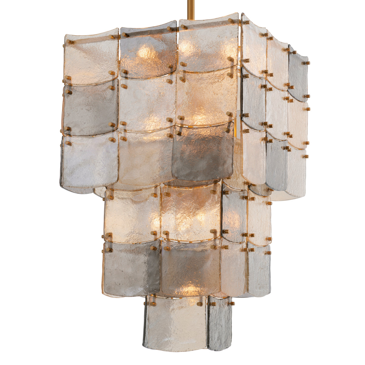 Glass Tiered Chandelier Laurent | Cabothousefurniture.com