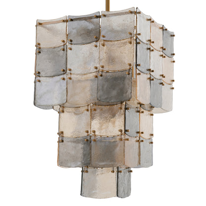 Glass Tiered Chandelier Laurent | Cabothousefurniture.com