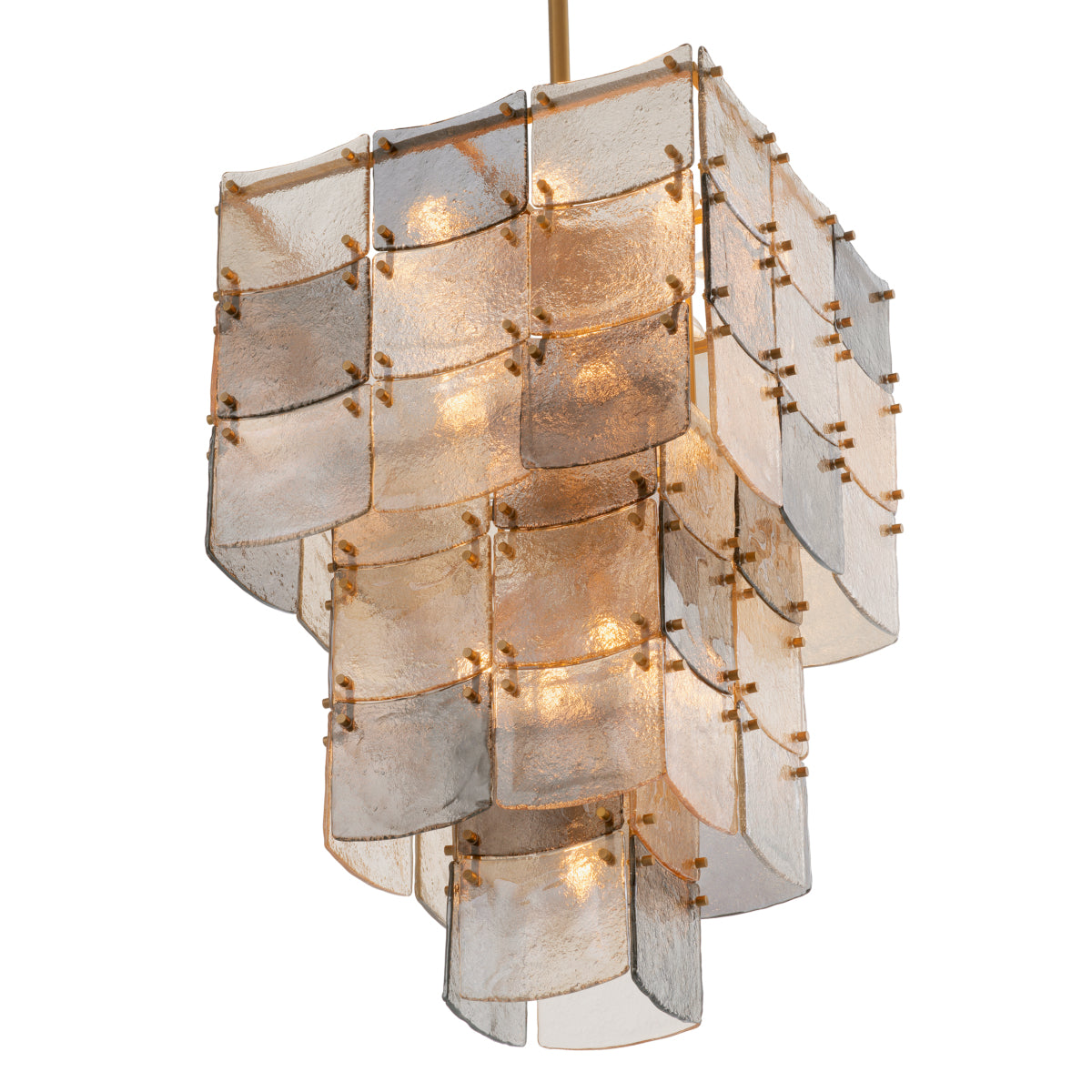 Glass Tiered Chandelier Laurent | Cabothousefurniture.com