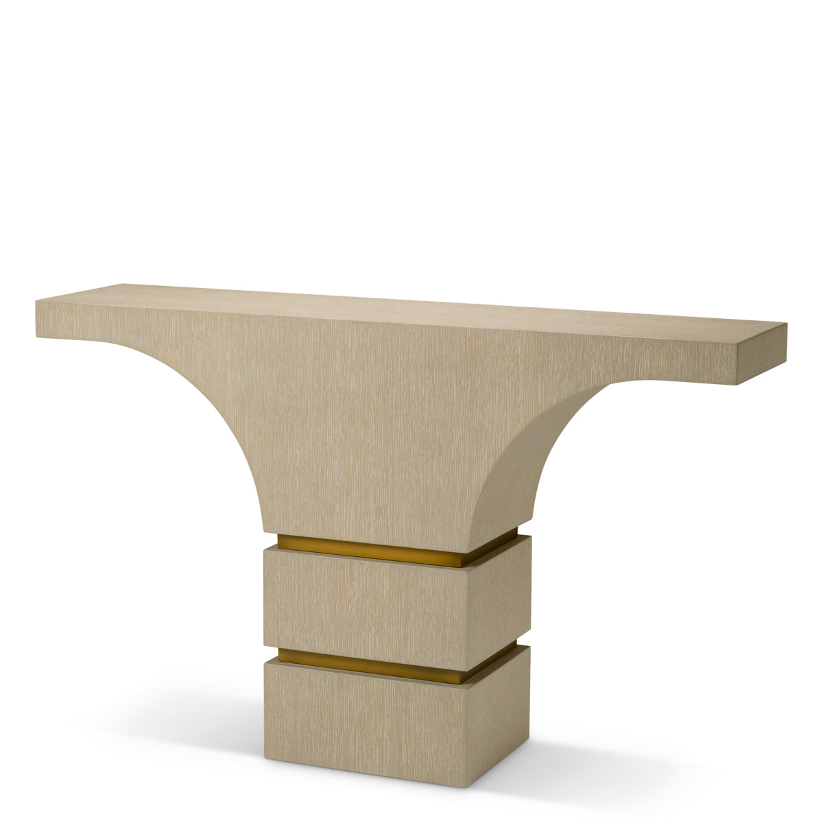 Oak Veneer Console Table Thaddeus