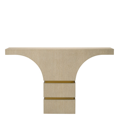 Oak Veneer Console Table Thaddeus