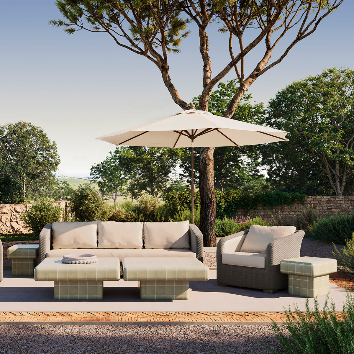 Gray Outdoor Side Table Mateo | Cabothousefurniture.com