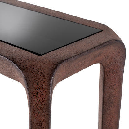 Oxidized Aluminum Console Table Quentin
