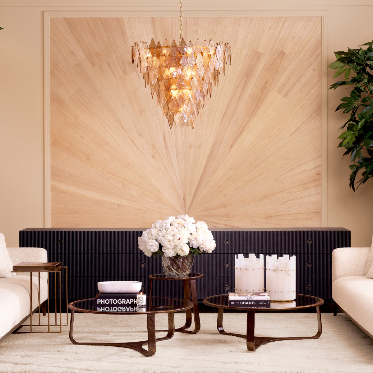 Ribbed Wood Drawer Chest Dimitrios