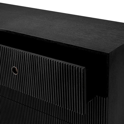 Ribbed Wood Drawer Chest Dimitrios