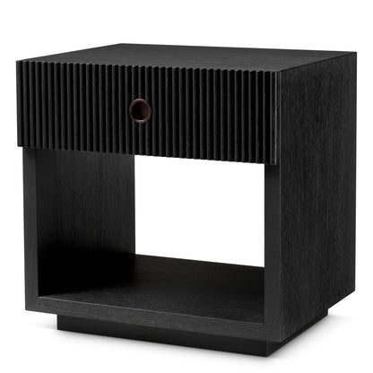 Ribbed Wood Nightstand Dimitrios