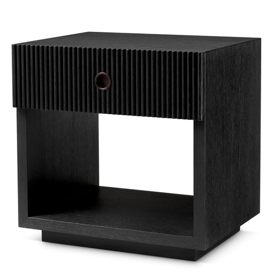 Ribbed Wood Nightstand Dimitrios