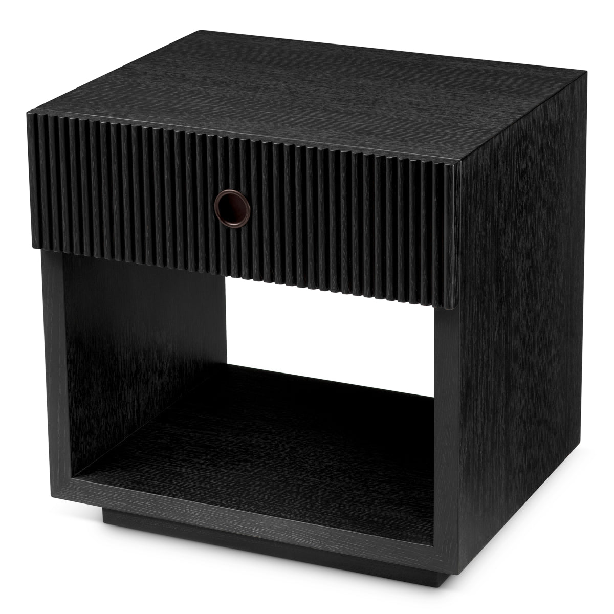 Ribbed Wood Nightstand Dimitrios