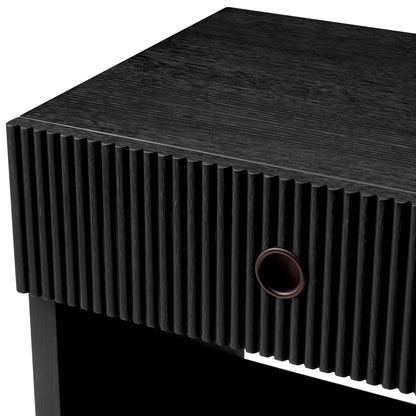 Ribbed Wood Nightstand Dimitrios