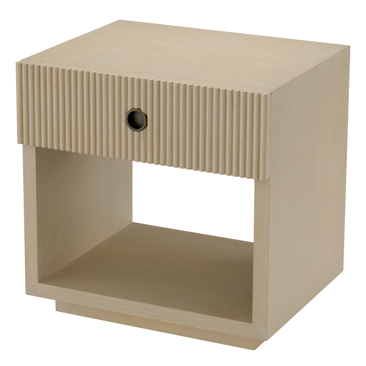 Ribbed Wood Nightstand Dimitrios