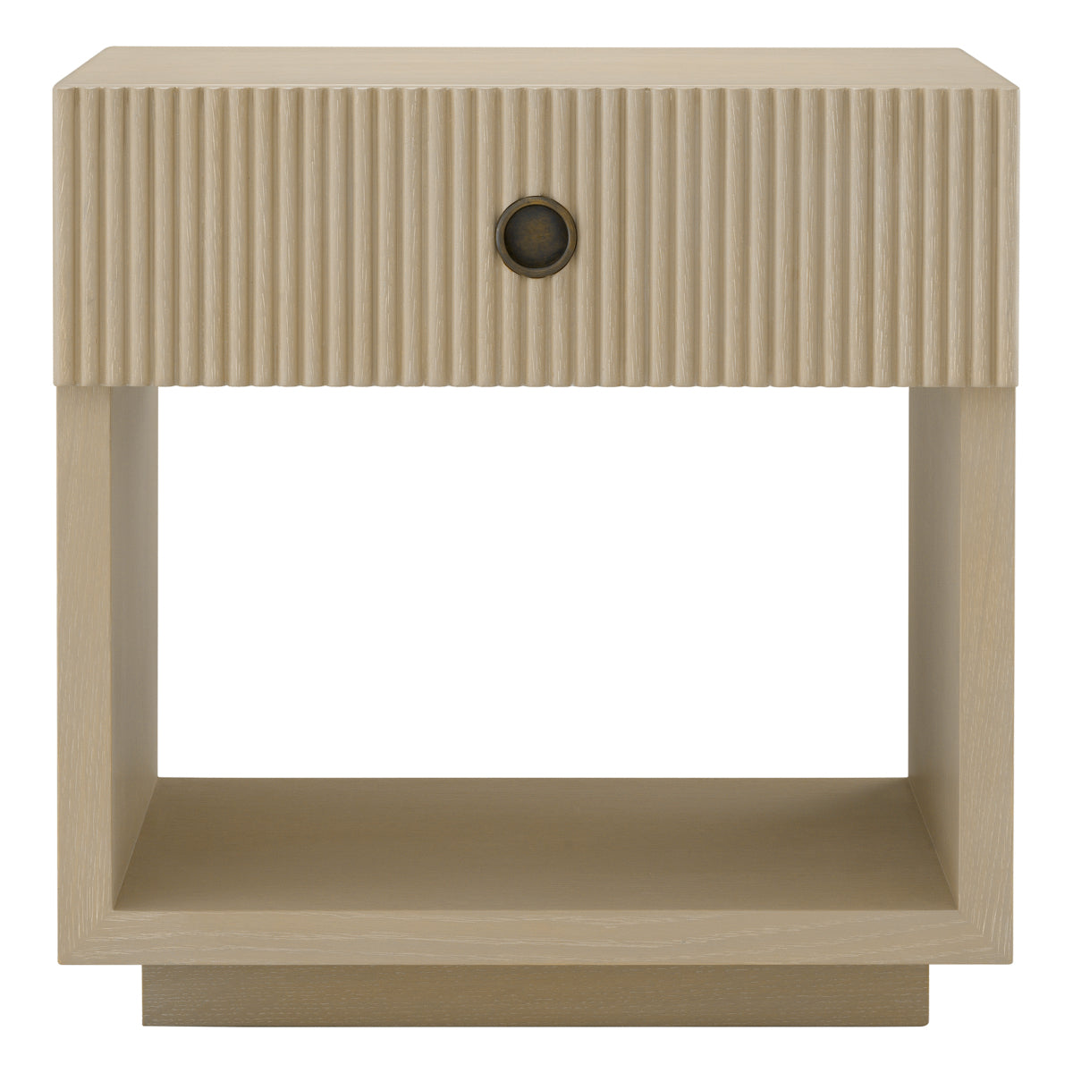 Ribbed Wood Nightstand Dimitrios